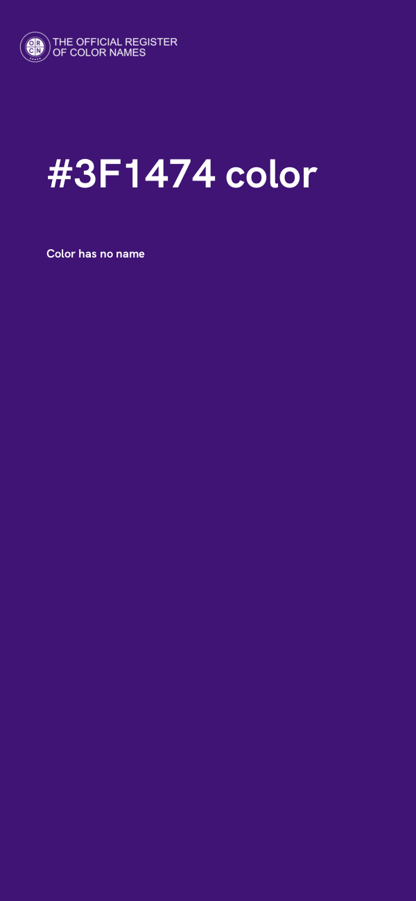 #3F1474 color image