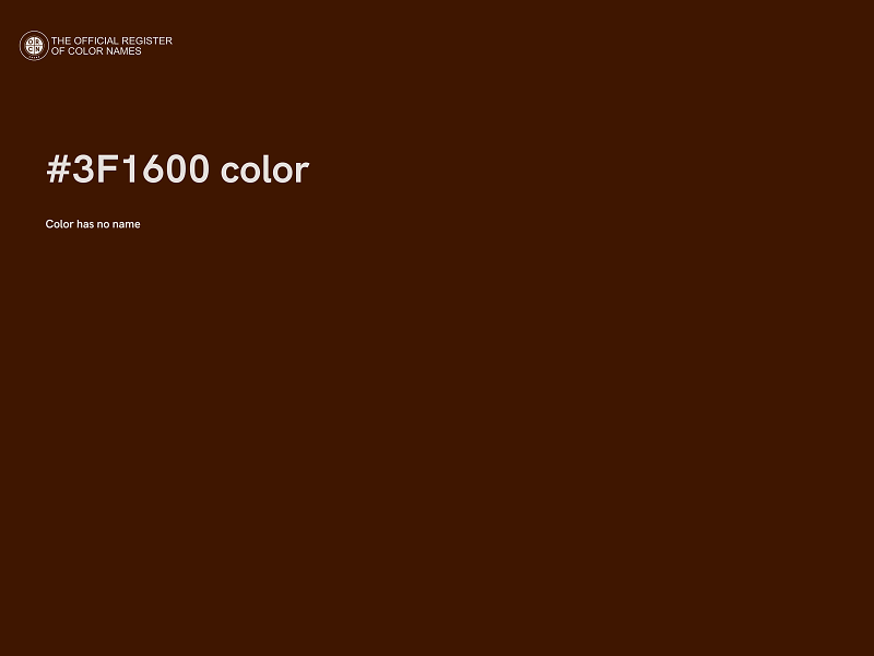#3F1600 color image