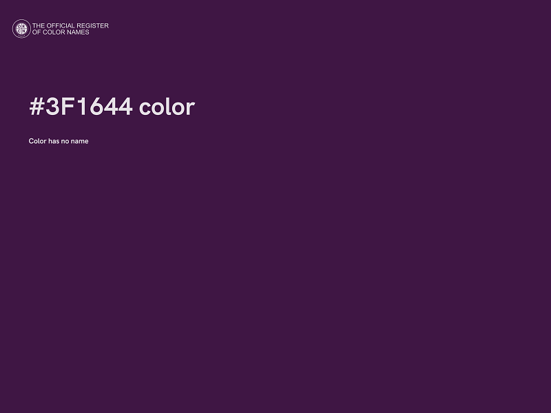 #3F1644 color image