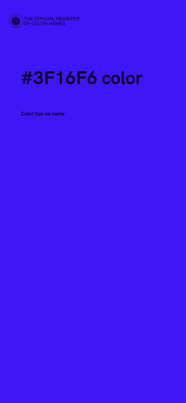 #3F16F6 color image