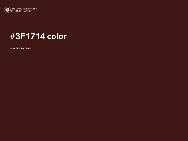 #3F1714 color image