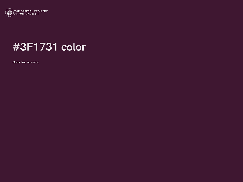 #3F1731 color image