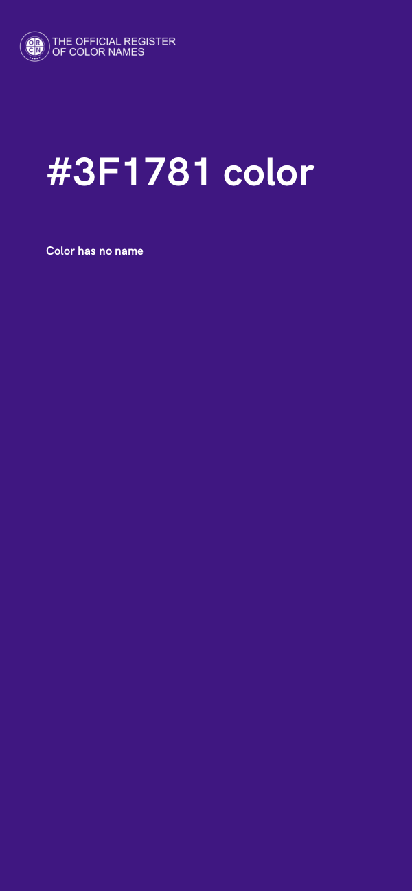 #3F1781 color image