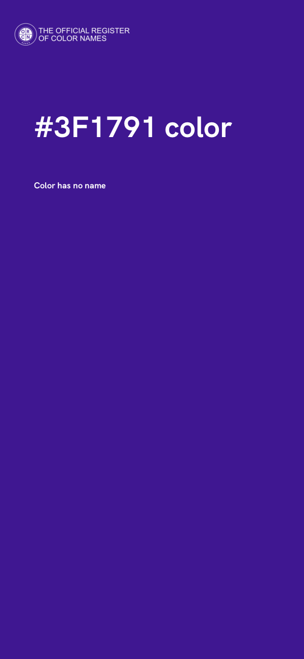 #3F1791 color image