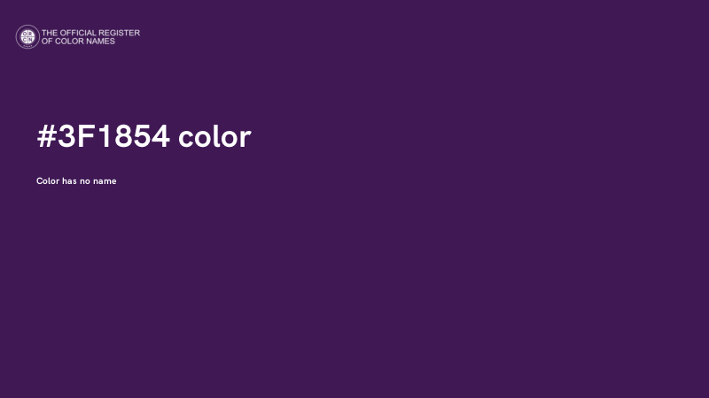 #3F1854 color image