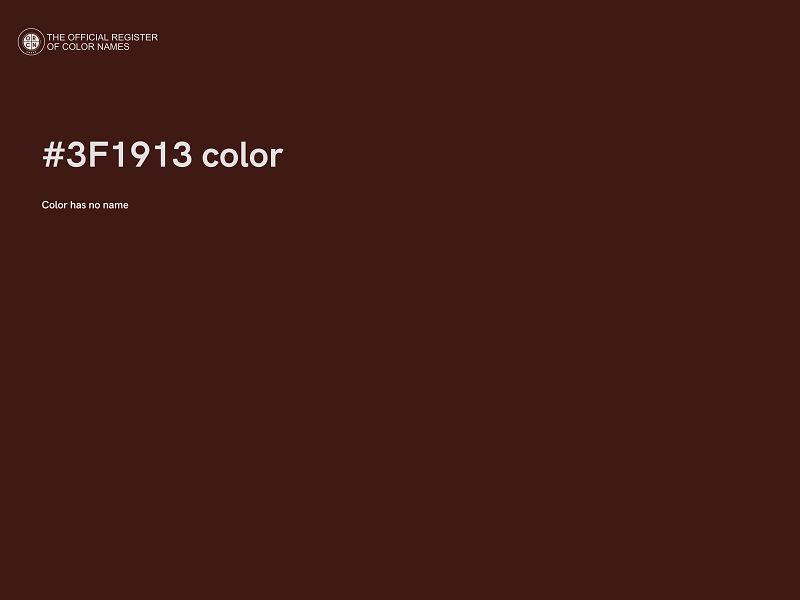 #3F1913 color image