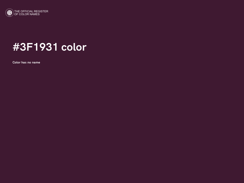 #3F1931 color image