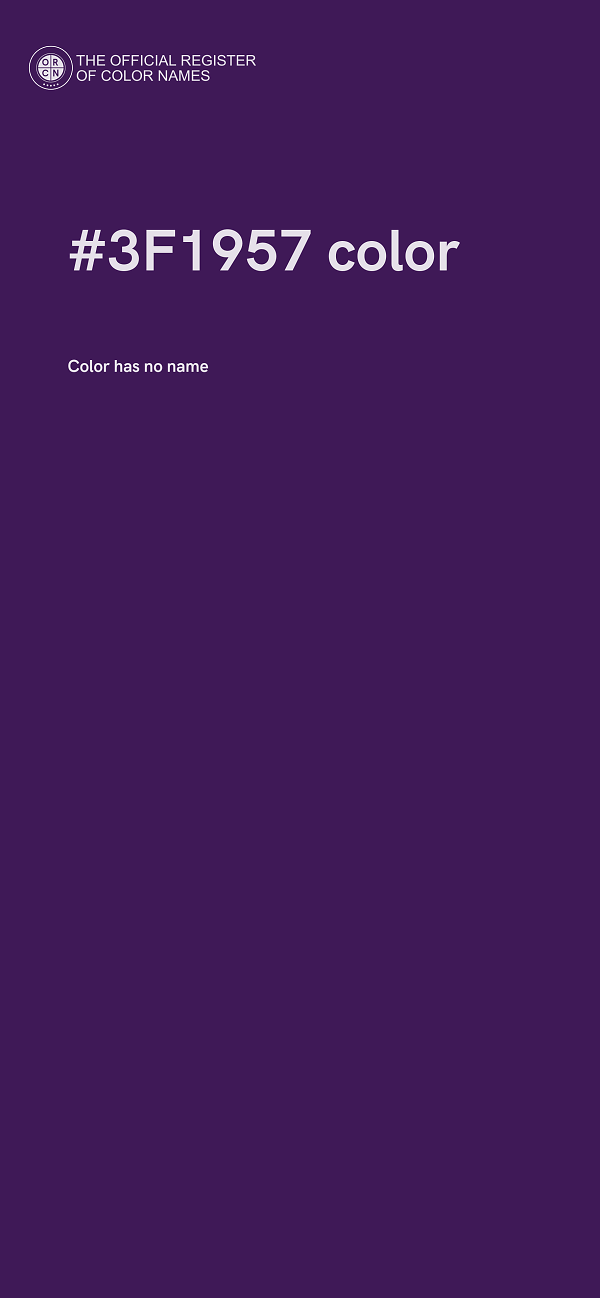 #3F1957 color image