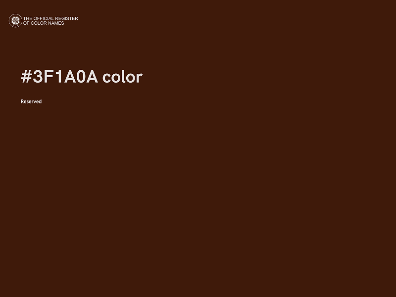 #3F1A0A color image