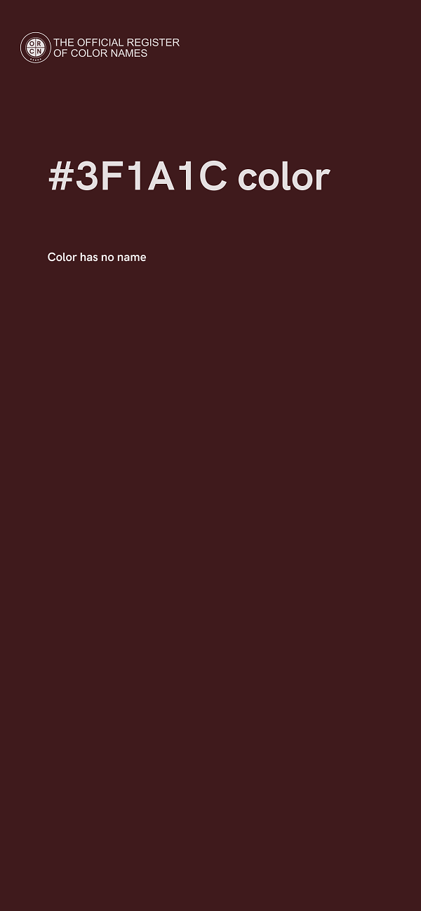 #3F1A1C color image