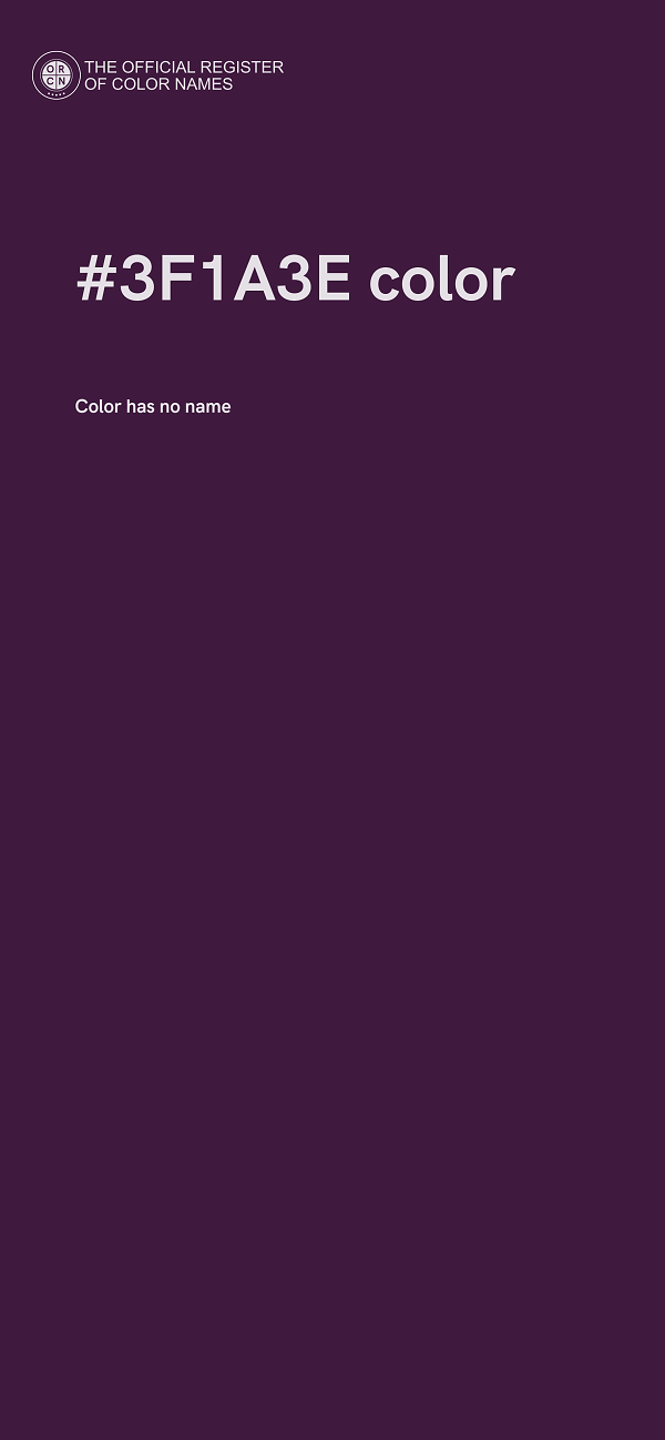 #3F1A3E color image
