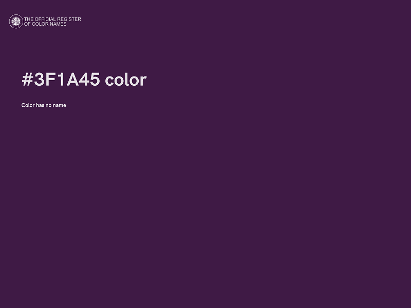 #3F1A45 color image