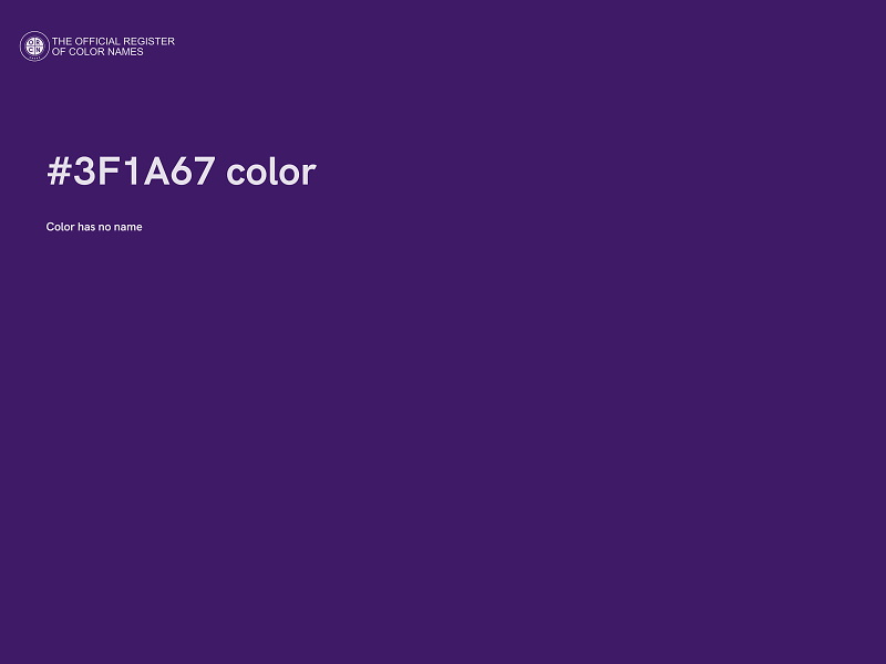 #3F1A67 color image