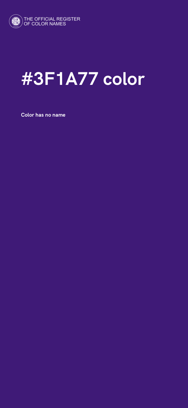 #3F1A77 color image