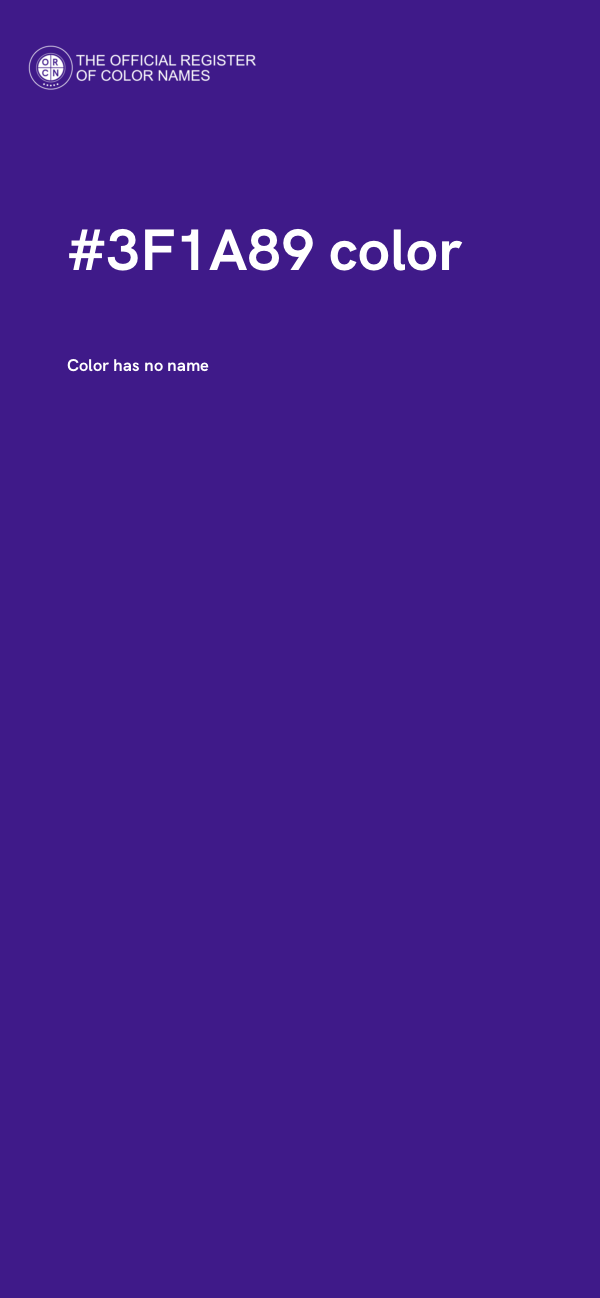 #3F1A89 color image