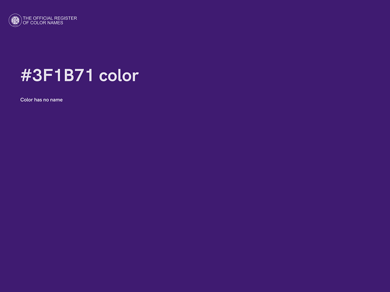 #3F1B71 color image