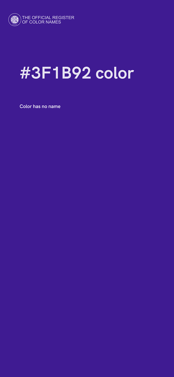 #3F1B92 color image