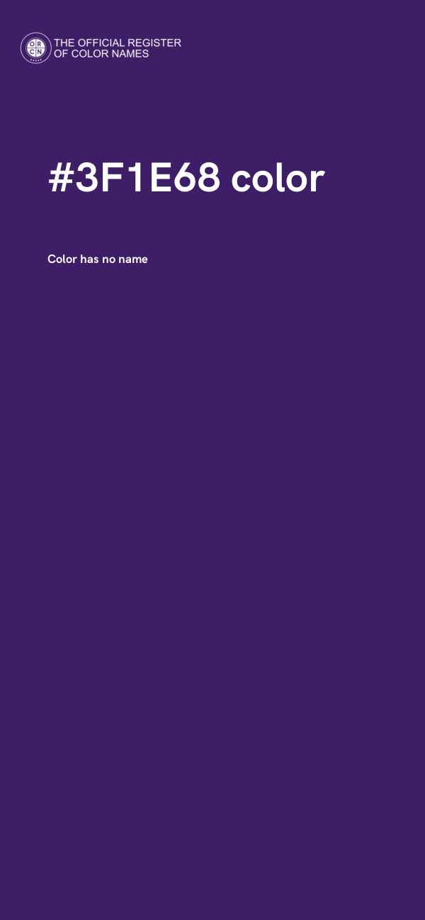 #3F1E68 color image