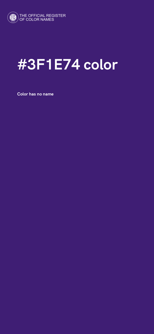 #3F1E74 color image