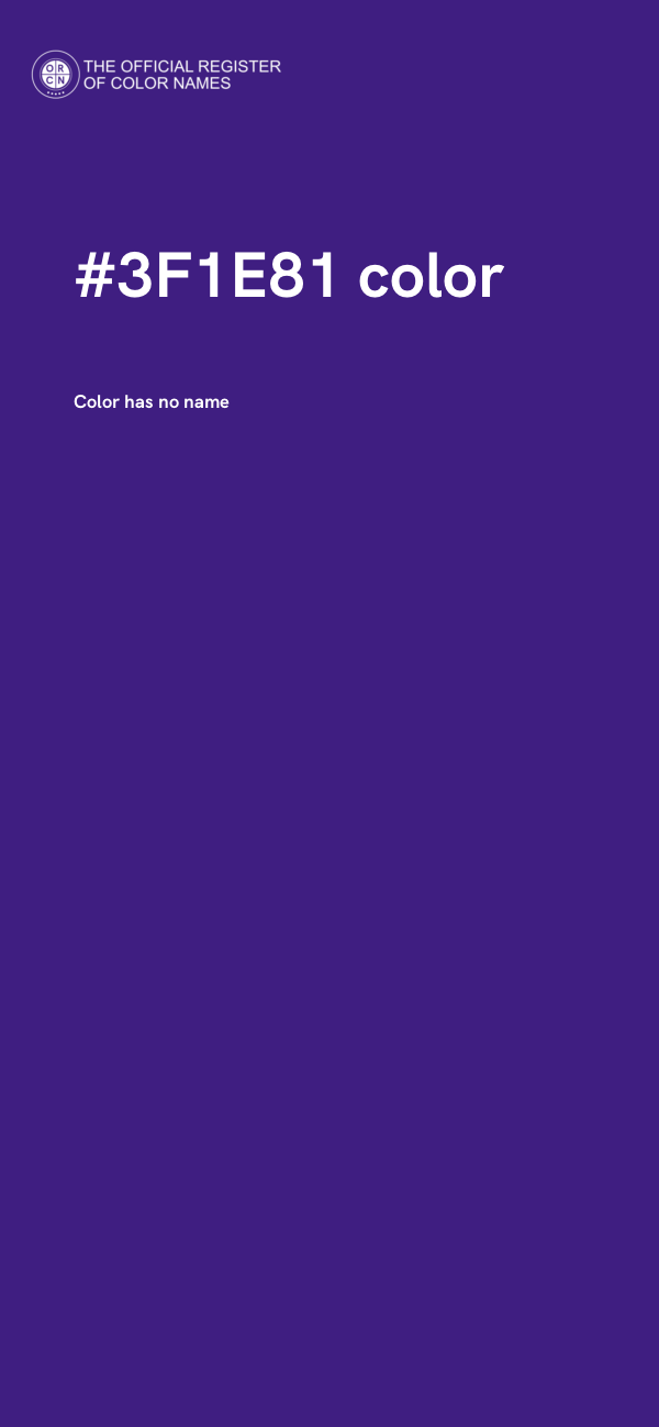 #3F1E81 color image