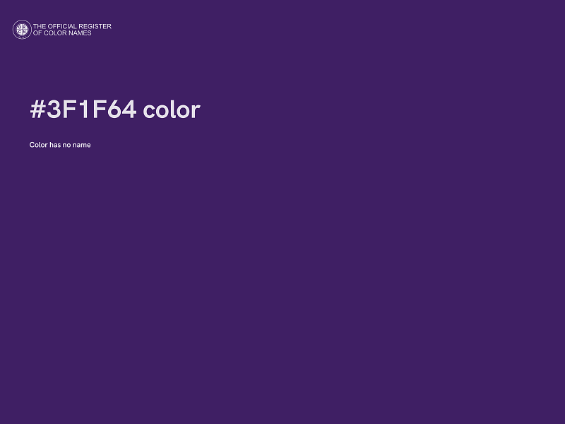 #3F1F64 color image