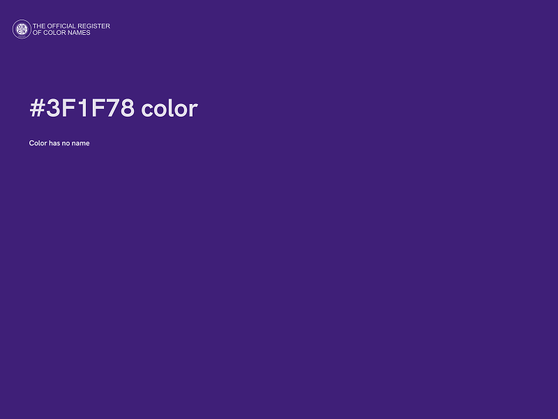 #3F1F78 color image