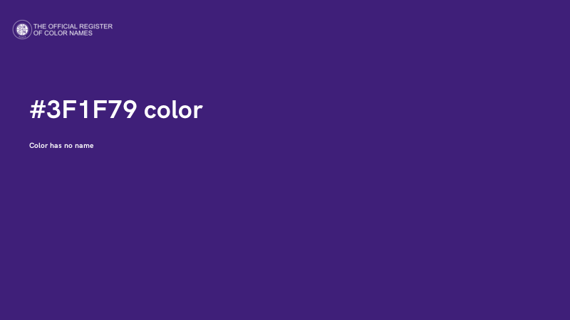 #3F1F79 color image