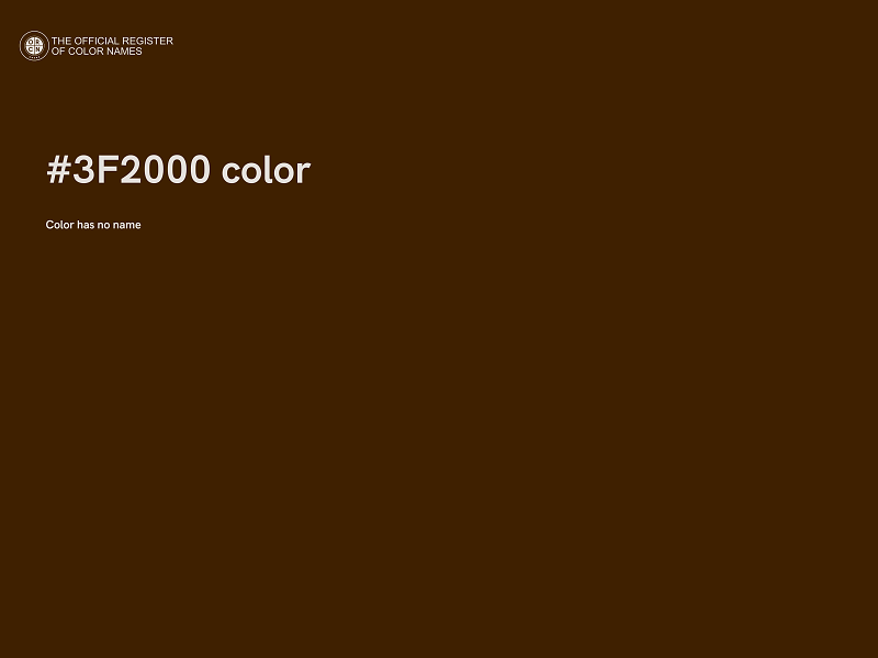 #3F2000 color image