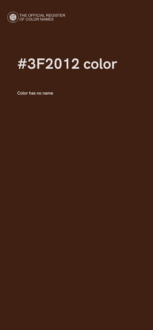 #3F2012 color image