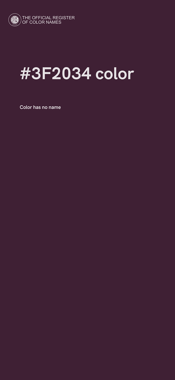 #3F2034 color image