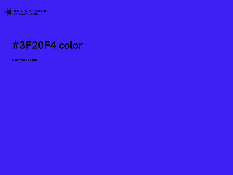 #3F20F4 color image