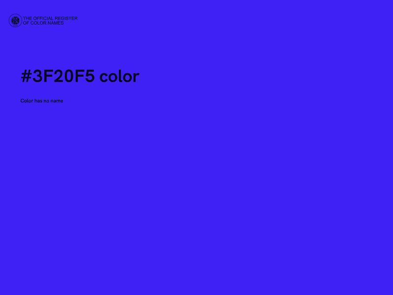 #3F20F5 color image