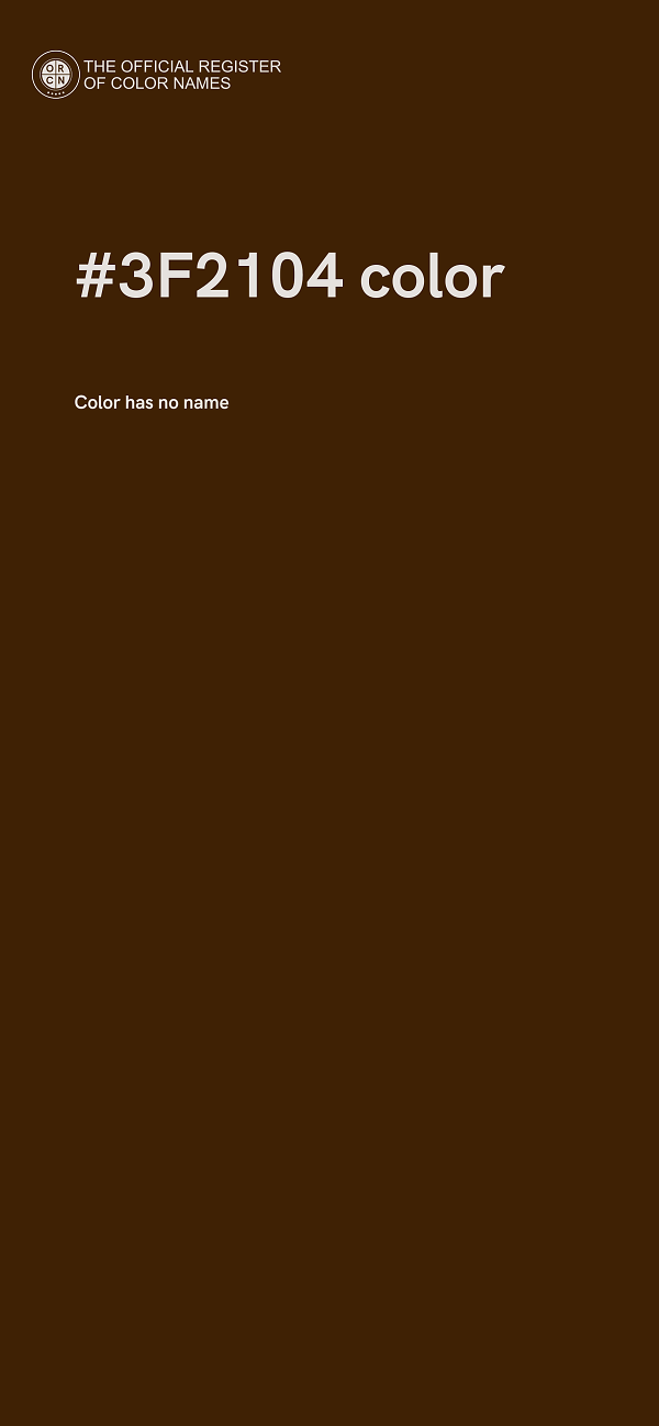 #3F2104 color image