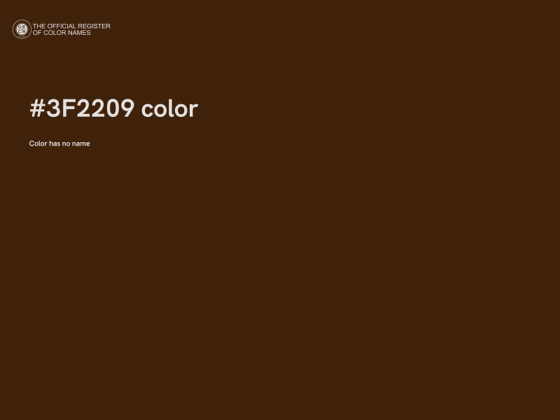 #3F2209 color image