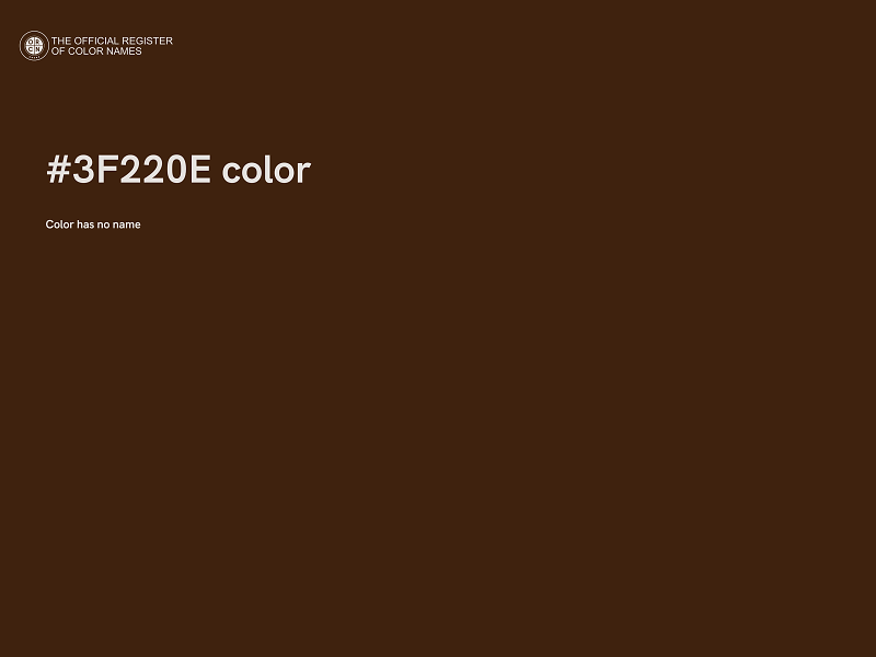 #3F220E color image