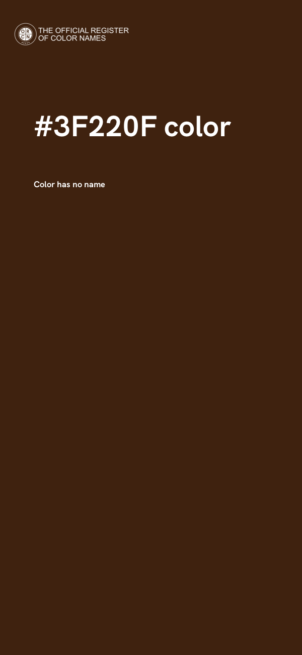 #3F220F color image