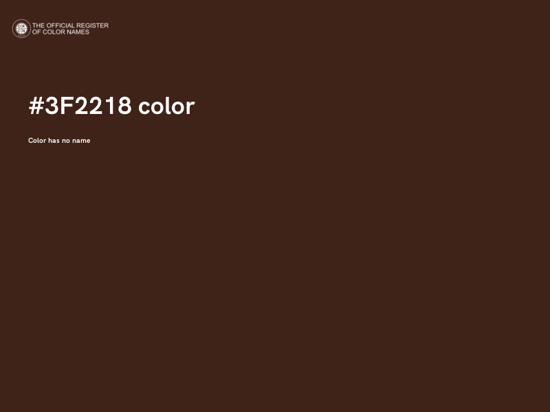 #3F2218 color image