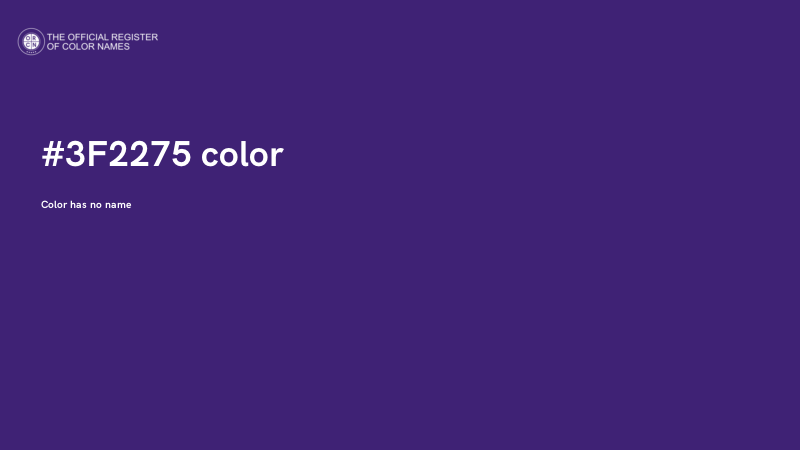 #3F2275 color image