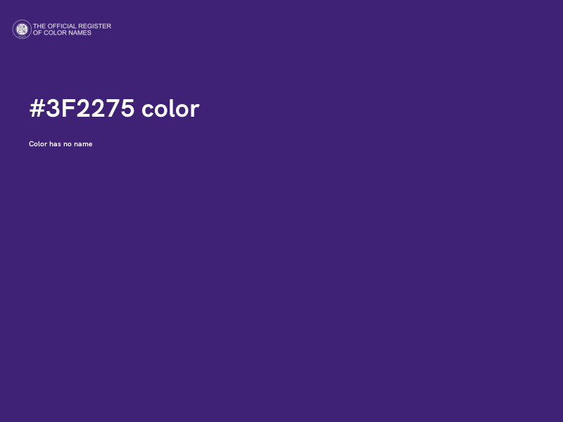 #3F2275 color image