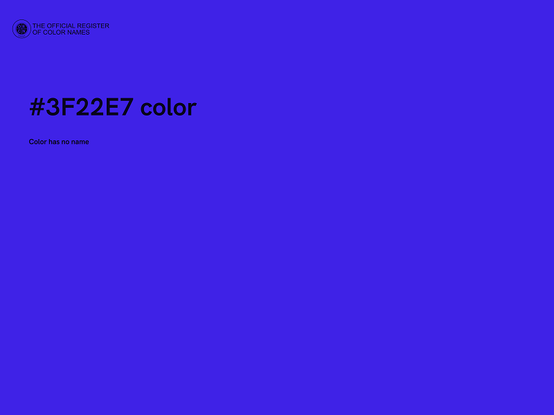 #3F22E7 color image