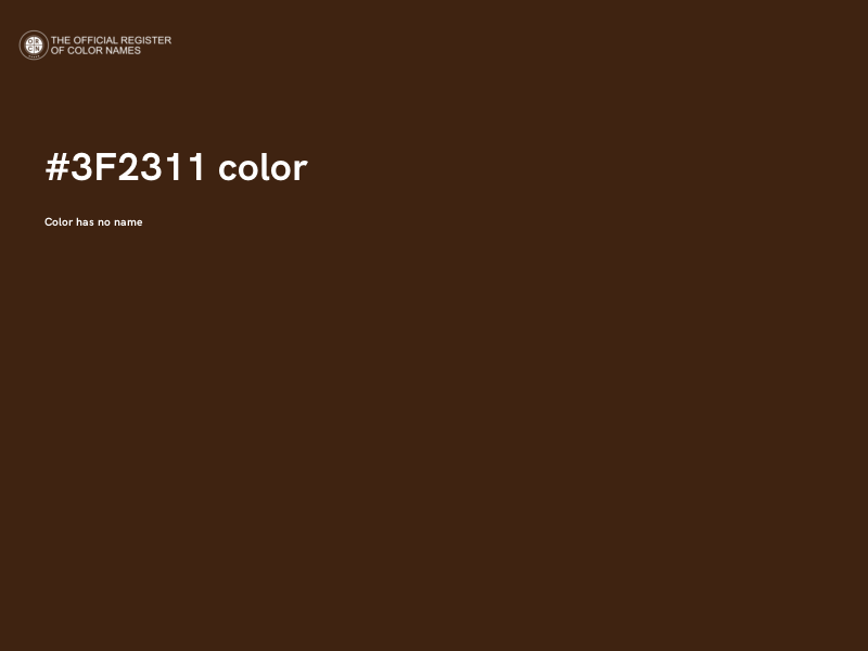#3F2311 color image