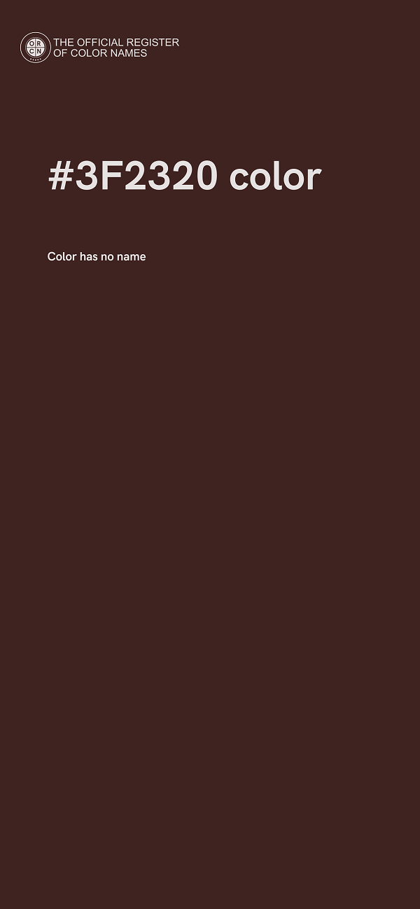 #3F2320 color image