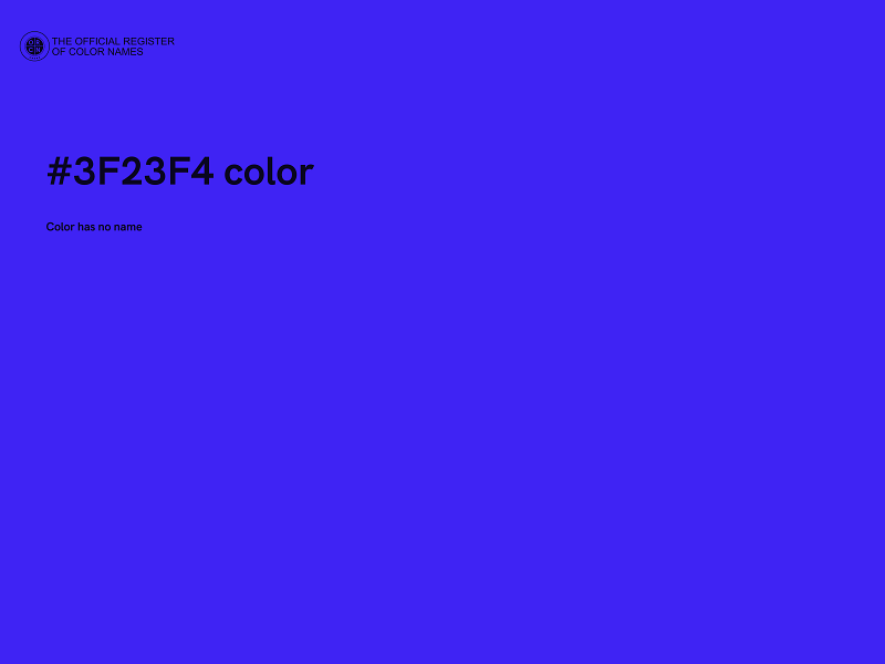 #3F23F4 color image