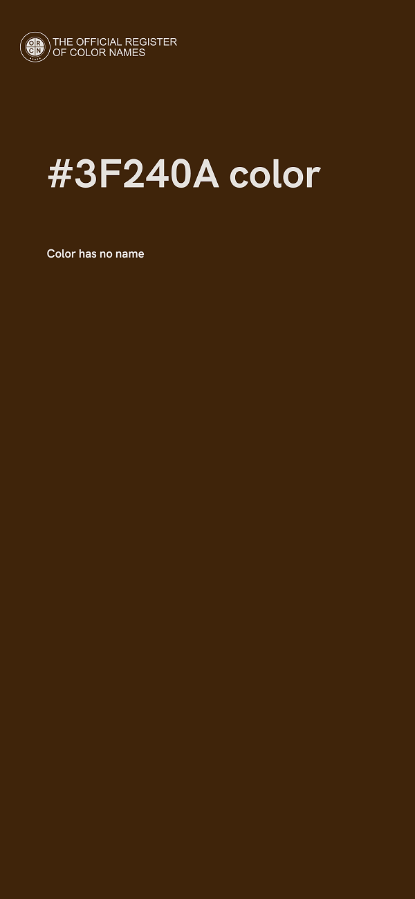 #3F240A color image