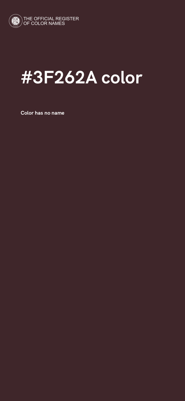 #3F262A color image