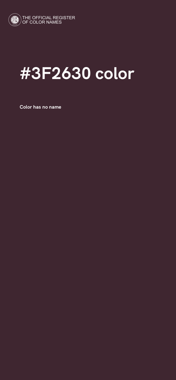 #3F2630 color image