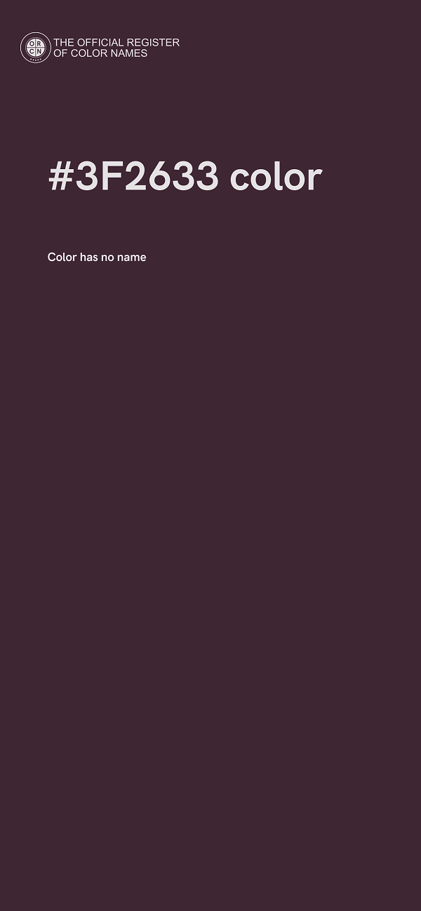 #3F2633 color image