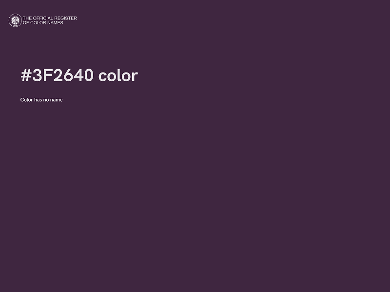 #3F2640 color image