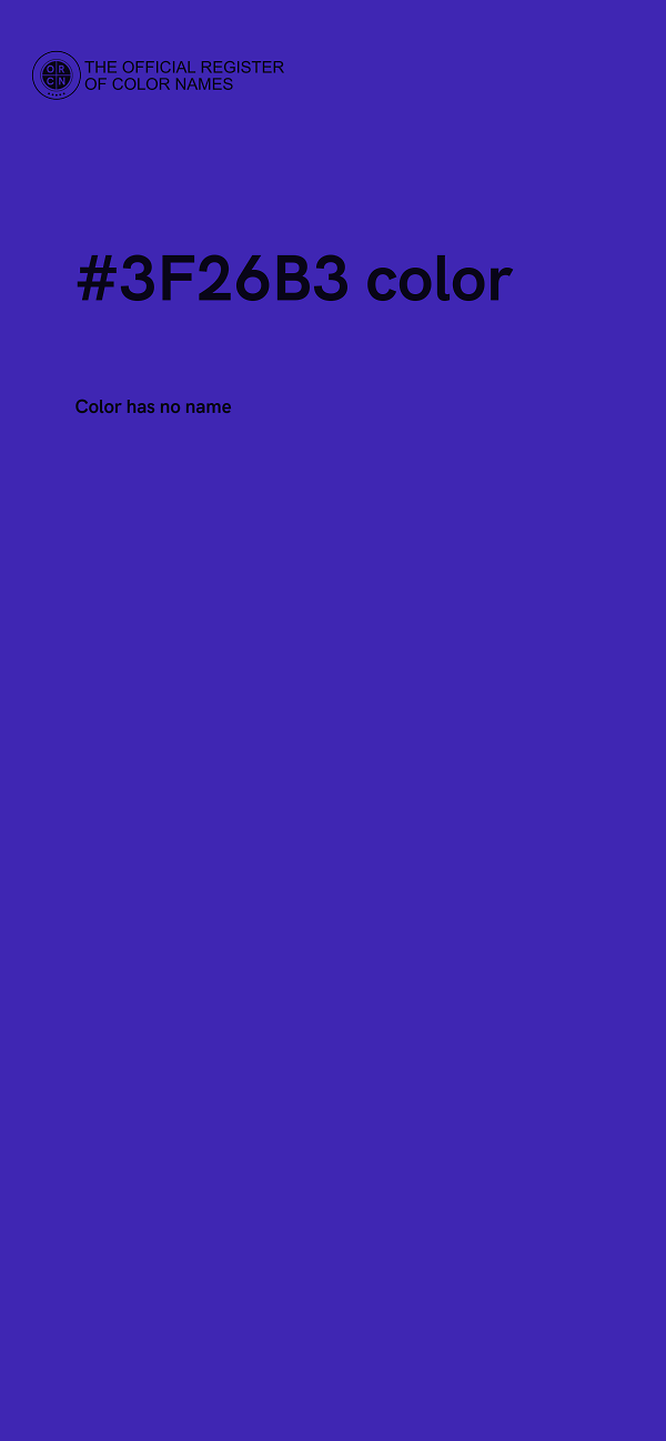 #3F26B3 color image