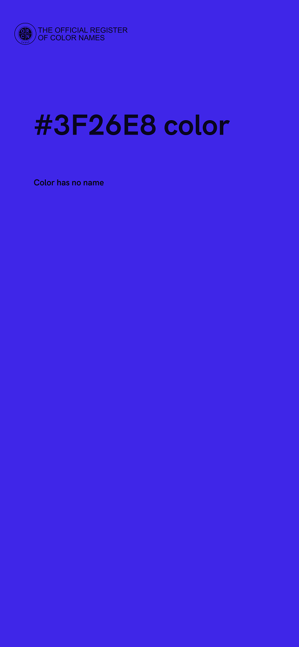 #3F26E8 color image